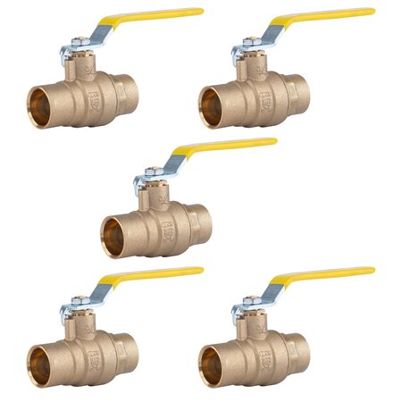 HAUSEN 3/4" FP Ball Valve SWT 600 PSI LF, 5PK HA-BV104-5